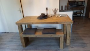 Rbhoutwerk steigerhout tafel bankje