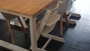 rbhoutwerk steigerhout eettafel witte poten