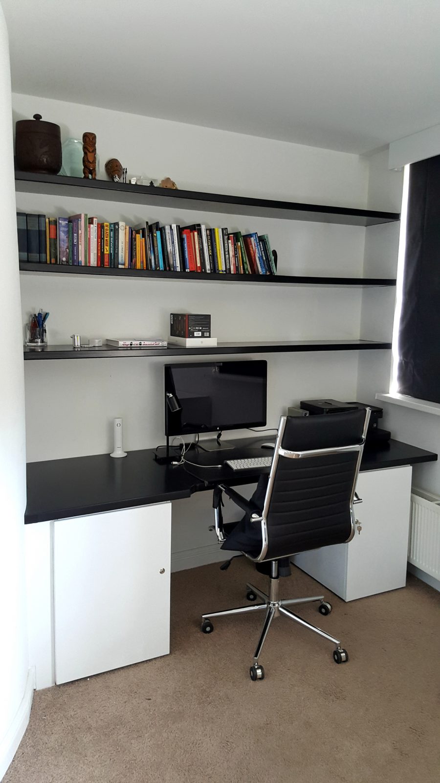 rbhoutwerk bureau wandplank