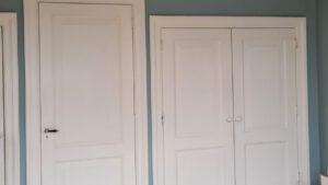 dubbele paneel deuren opdekdeur 9010 wit