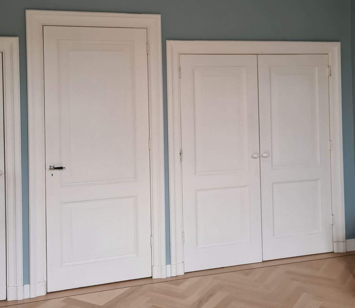 dubbele paneel deuren opdekdeur 9010 wit